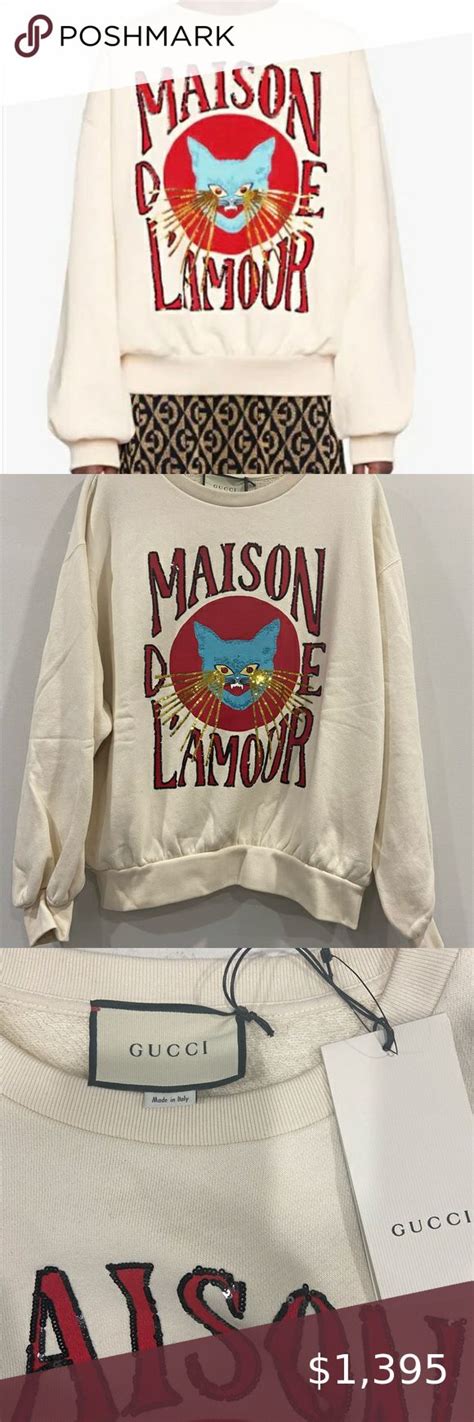 gucci maison de l'amour sweatshirt|Gucci 'Maison de L'Amour' Graphic Print Hoodie .